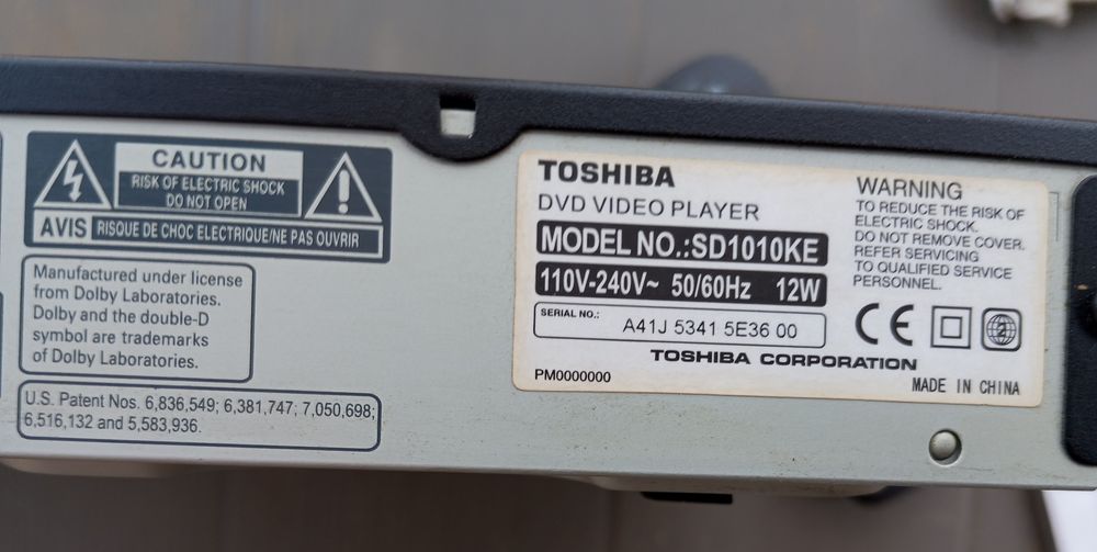 Leitor de DVD Toshiba