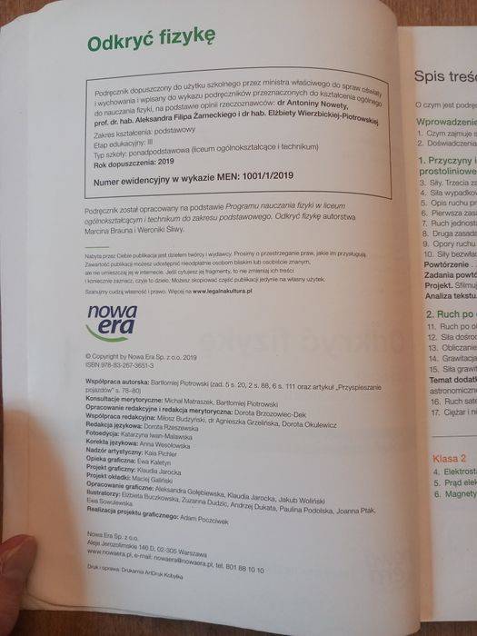 Podręcznik Odkryć Fizykę 1