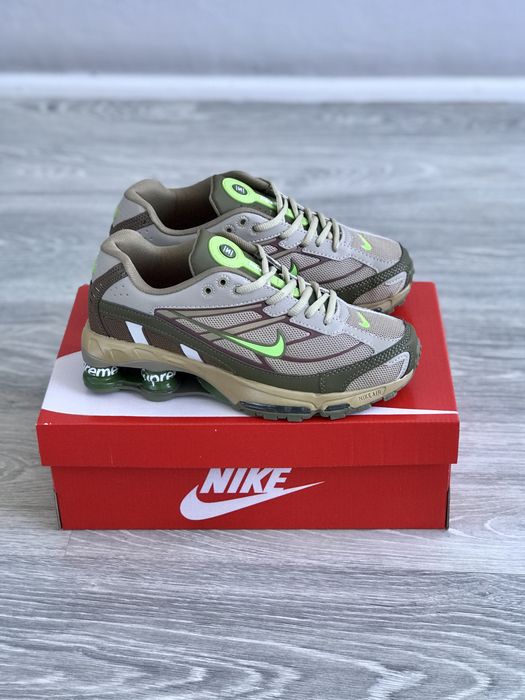 Кросівки Кроссовки Nike Shox Ride 2 Supreme Khaki Grey Green Хаки Серый Хакі Зелений Кросовки демісезон
