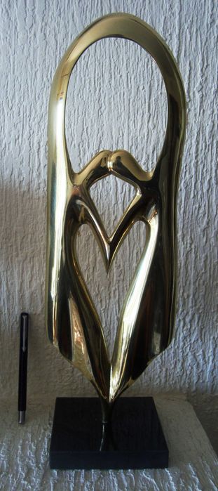 Estatueta em latão Almas Gémeas 44, 4 cm Altura