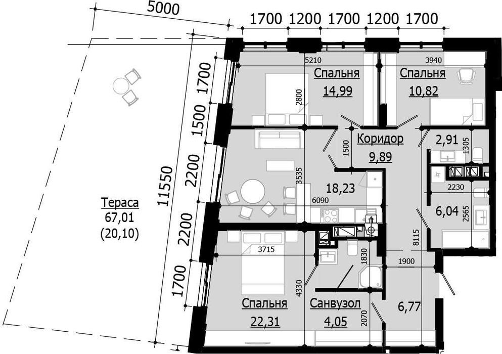 Продаж 3 кім. квартири SOUL PARK вул П. Орлика 116.11 кв.м