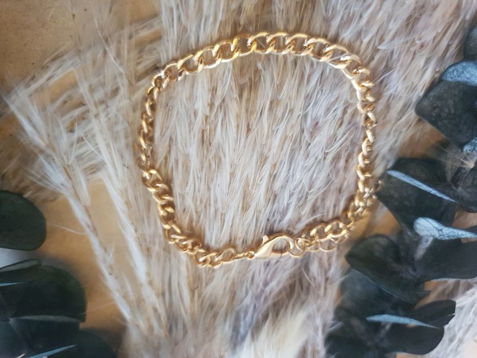 Szeroka Złota Bransoletka Damska Pancerka