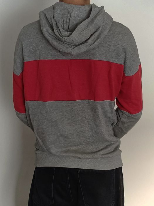 Moletom Cinza e Vermelho Masculino