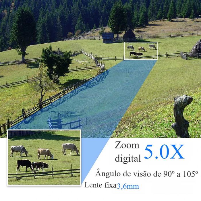 Câmara IP ‼️ WiFi / Sem Fios ‼️ Zoom Digital 5x ‼️ Visão Noturna Cores