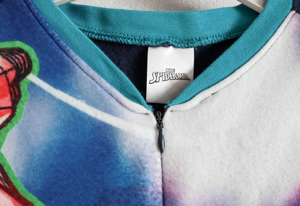 Тепла піжама +шарф на хлопчика дитяче кігурумі Людина-Павук 134-140