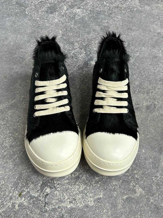 Rick Owens DRKSHDW Fur Ramones jumbo lace laces кеди кросівки