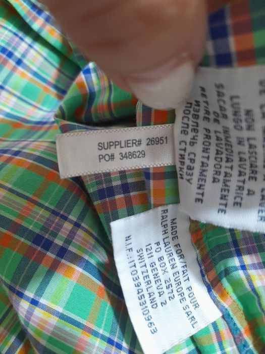 Сорочка чоловіча Polo by Ralph Lauren у яскраво-зелену клітинку р. XL