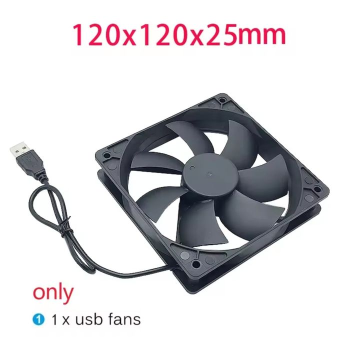 Вентилятор 5V USB Кулер 12×12×2,5см