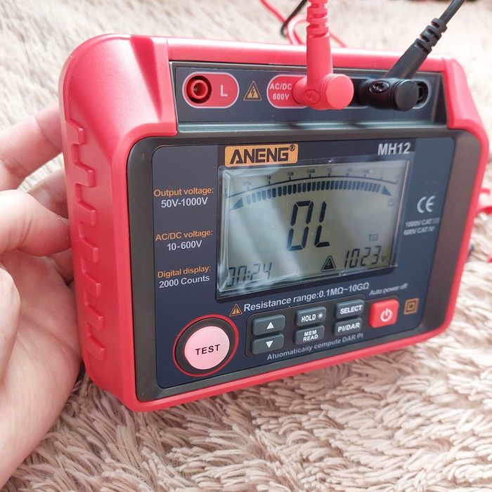 Мегомметр ANENG MH-12 Профи прибор электрика, для измерений (мегометр)