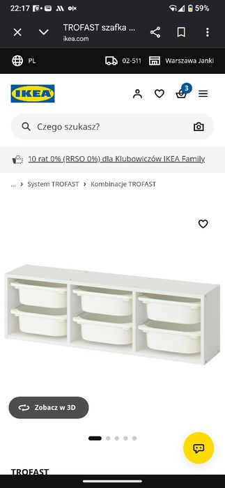 Ikea TROFAST półka wisząca