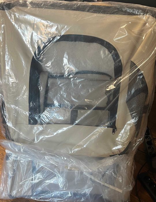 XXL Składany materiałowy Transporter dla psa, kota, beżowy , nowy