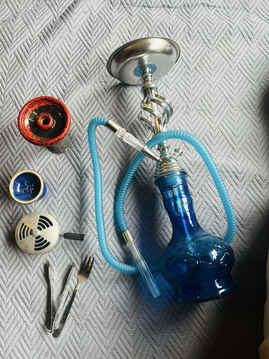 Shisha / Narguile Azul Completa + Vários Acessórios