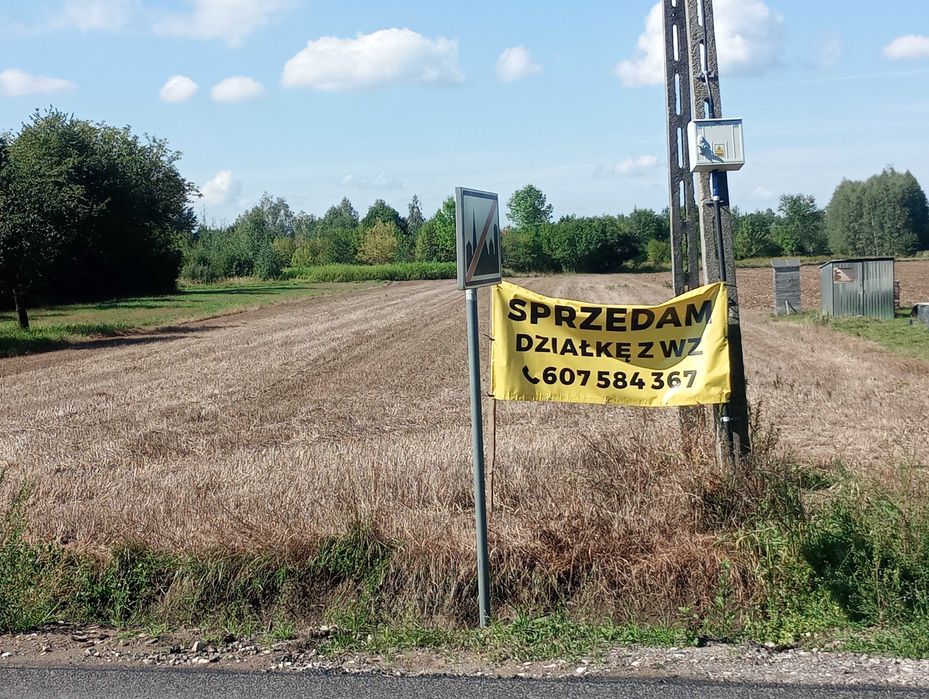 Działka budowlana 46, 5 ara z WZ
