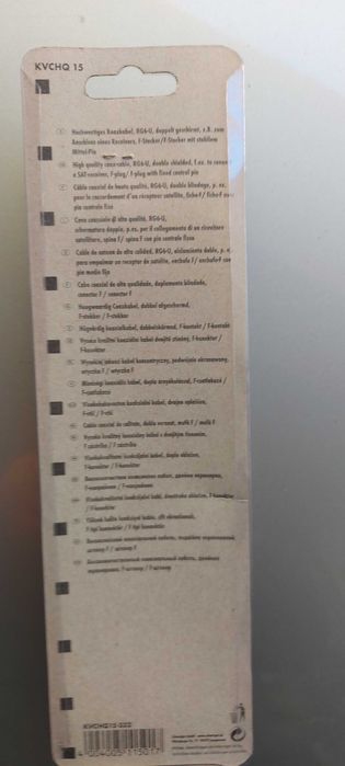 Przewód satelitarny z wtyczką F SAT KVCHQ 15 1,5 m