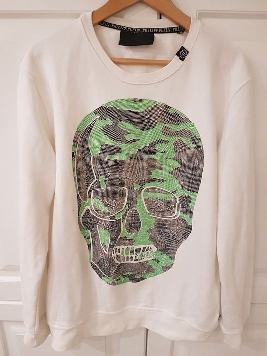 Biala Bluza Skull czaszka PHILIPP PLEIN XL