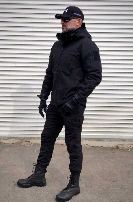 Чорний Чоловічий костюм Softshell надійний зручний акційна ціна 1995