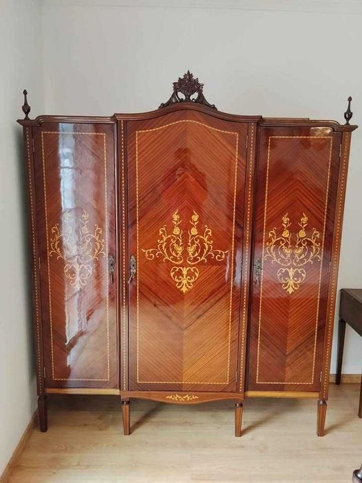 mobília completa de quarto luis xv