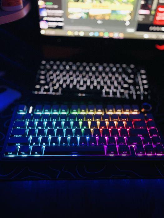 ATTACK SHARK X85 pink gradient + софт бездротова ігрова клавіатура механічна