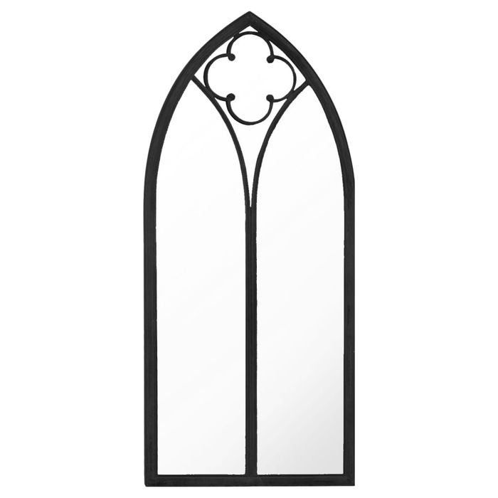 Vidaxl Lustro Ogrodowe, Czarne, 100X45 Cm, Żelazne