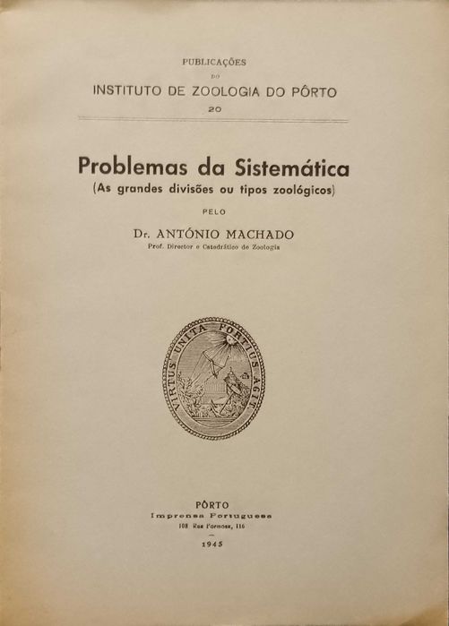 Problemas da Sistemática - Dr. António Machado