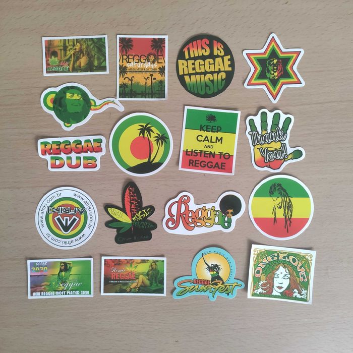 50 Stickers Autocolantes Reggae