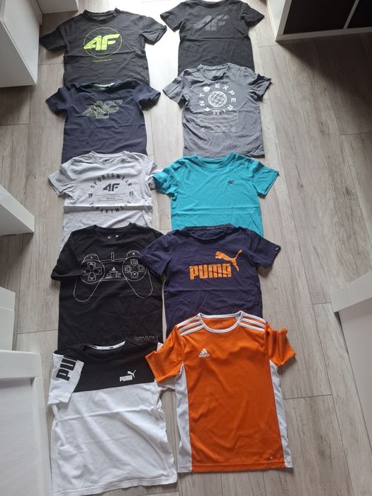 Zestaw 10 koszulek ( 6 szt 4f, 2 szt Puma, 1 Adidas,1 Play )