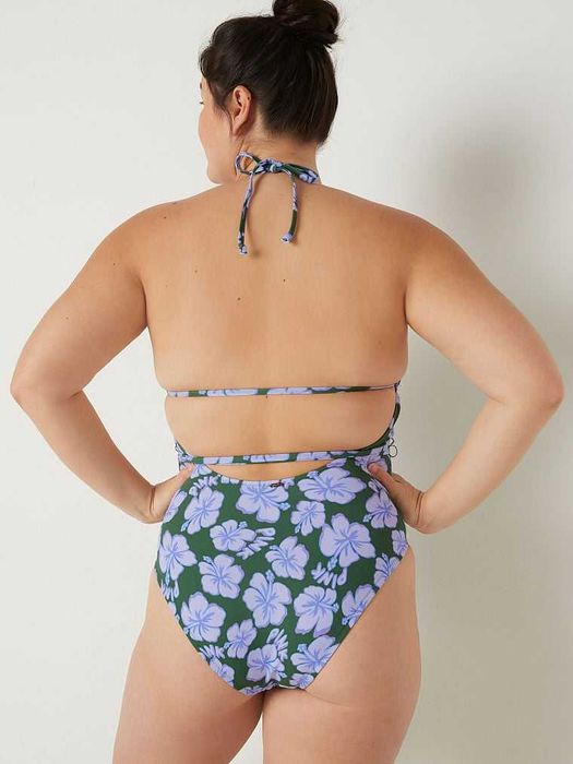 Зеленый цельный сдельный купальник Victoria's secret оригинал р.М