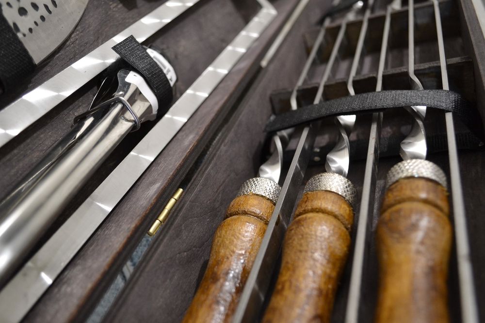 Акция ! Шампура набор мясной в подарочном кейсе