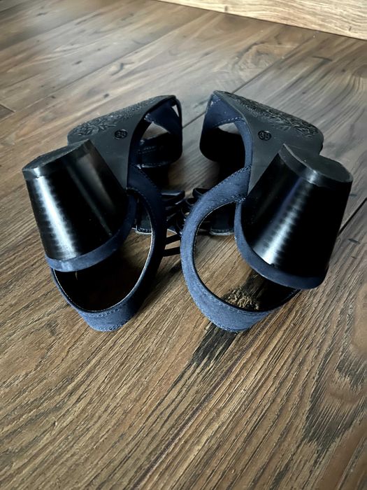 Sandały granatowa 38 - damskie