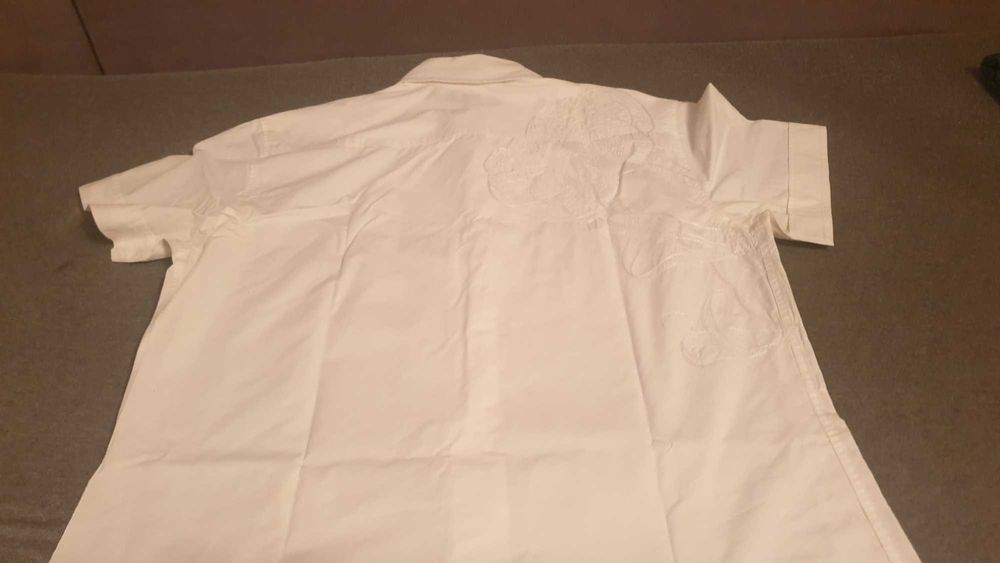 Koszula Versace Jeans Couture, M/L, biała, krótki rękaw, stan bdb-