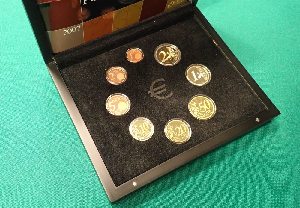 Moedas Euro Série Anual INCM ano 2007 Prata Proof