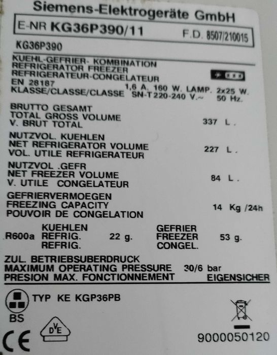 Combinado Siemens Inox