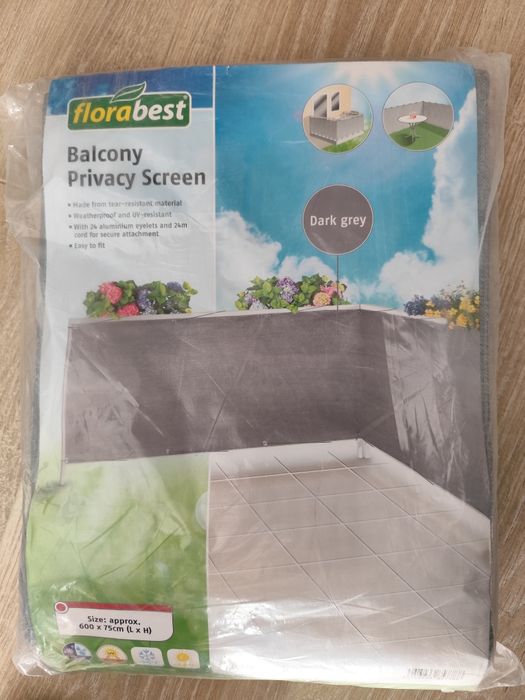 Osłona, zasłona, materiał na balkon