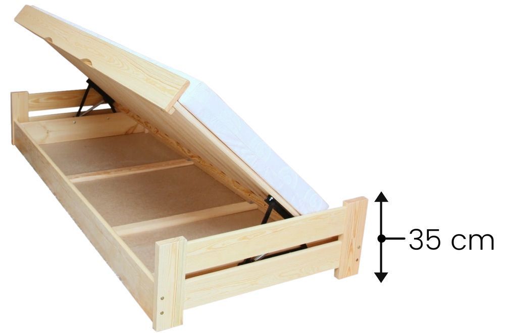 Łóżko sosnowe CHAMP Zaczarowana Sypialnia podnoszone 160x200