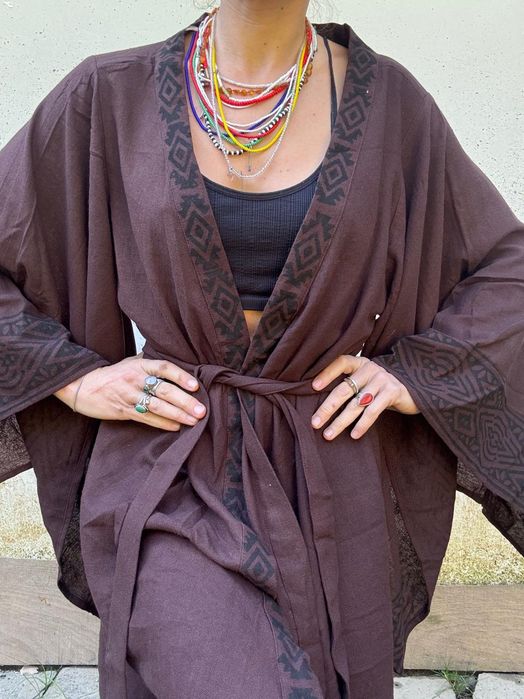 Kimono bawełniane etno