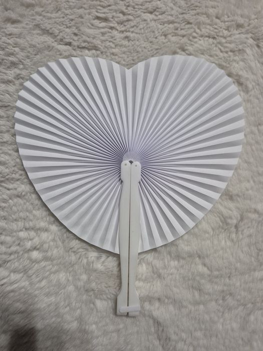 Wachlarz ślubny papierowe serce