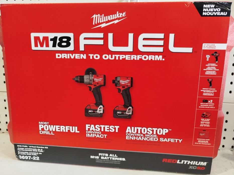 Milwaukee M18 Fuel 3697-22 набір потужних шуруповертів Оригінал США