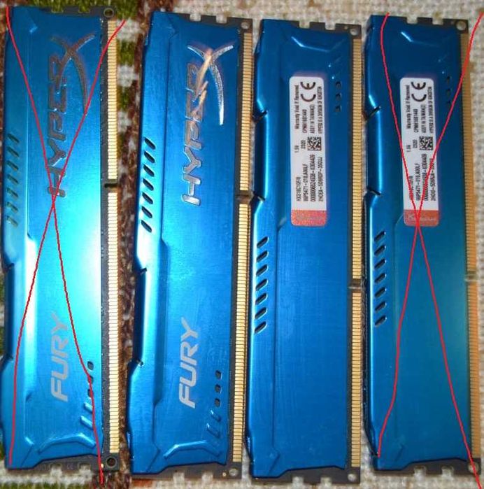 Продам оперативну пам'ять Kingston HyperX Fury DDR3 8GB. 2шт