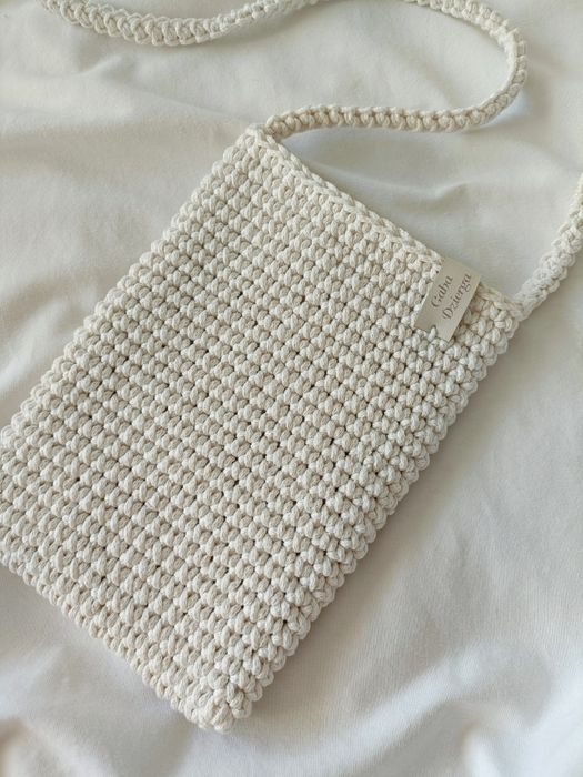 Torebka na telefon szydełko handmade