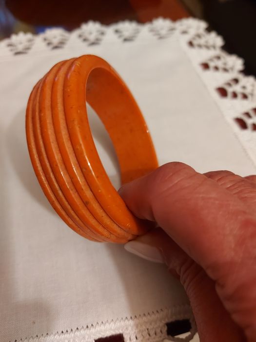 Pulseira Italiana Laranja terra cota.