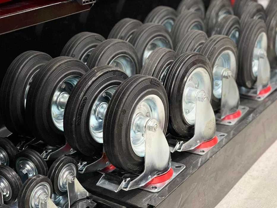 Колеса для візків, тележок, тачок — великий вибір розмірів 75–200 мм