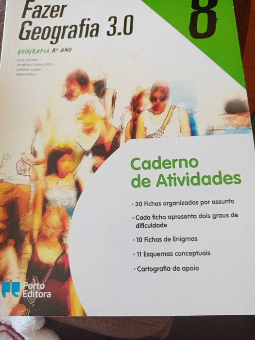 Caderno de atividades e caderno do aluno Fazer Geografia 3.0  8 ° ano