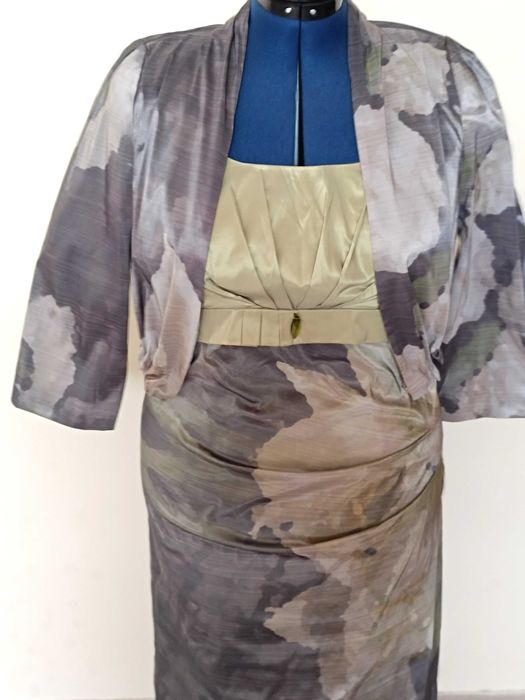 Bonito vestido duas peças cocktaile cerimonia