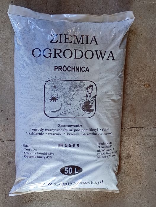 Ziemia ogrodowa workowana 50l