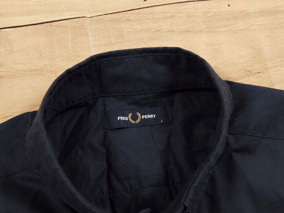 FRED PERRY Koszula z Krótkim Rękawem Kieszonką Męska Logo r. L
