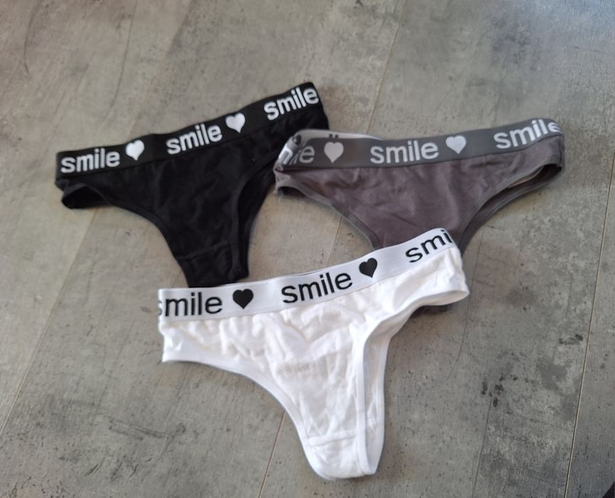 3 pary majtek szachownica rozm. M stringi