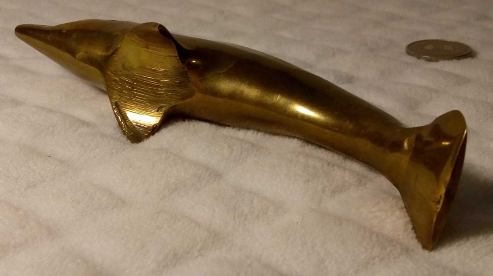Metalowy Delfin, ciężarek do papieru (Kolekcja, Dekoracja)