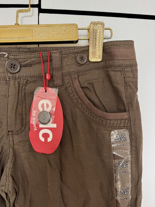 Нові льняні жіночі штани прямого крою розміру 36