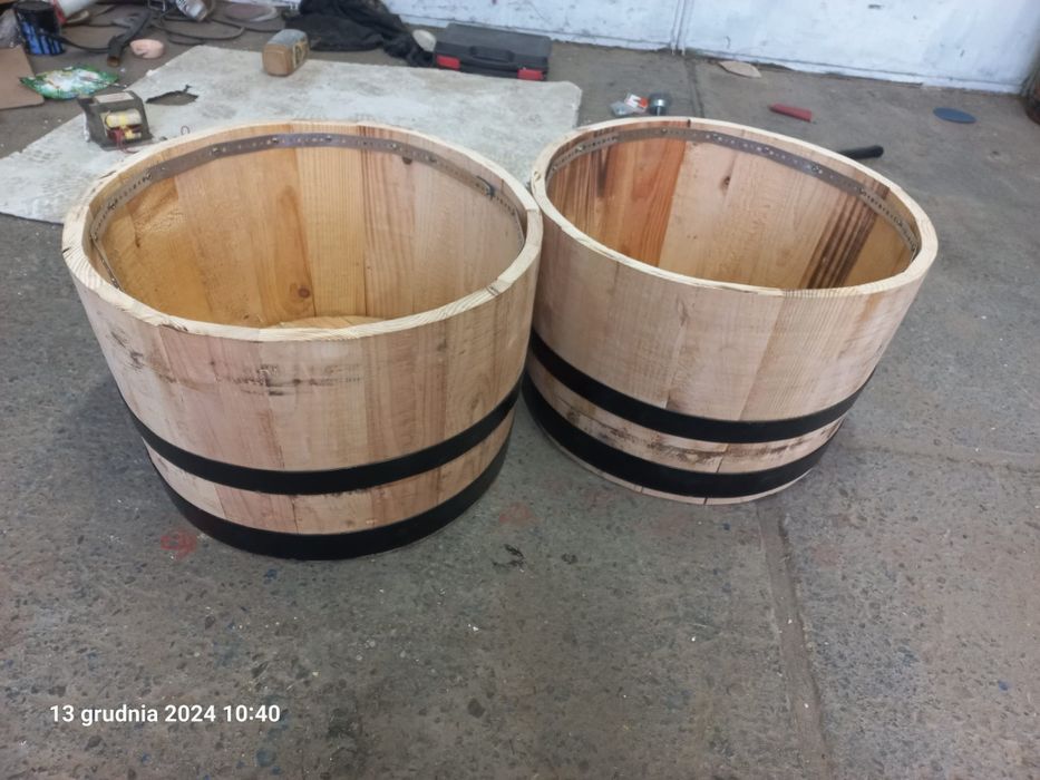Beczka drewniana ozdoba