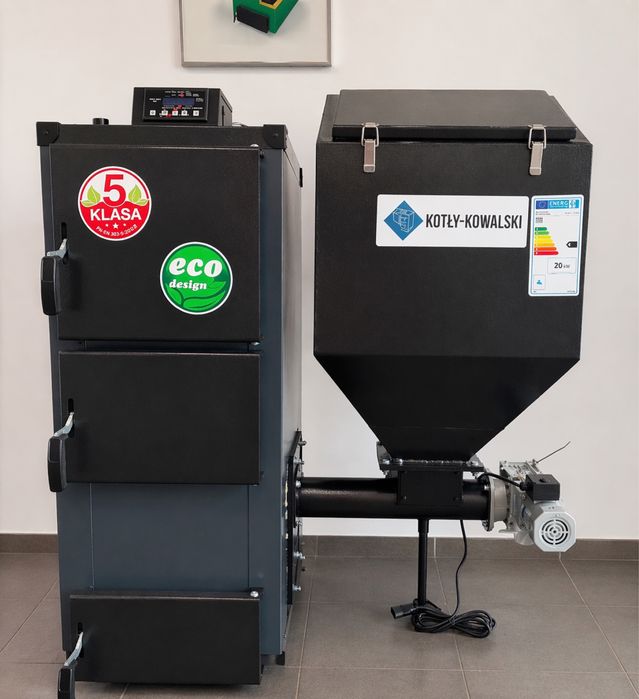 Kocioł Kotły 5 KLASA + ECODESIGN 11 KW z podajnikiem 70-110 m2